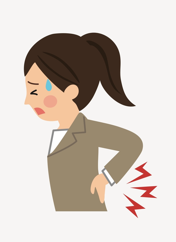 Woman backpain clipart